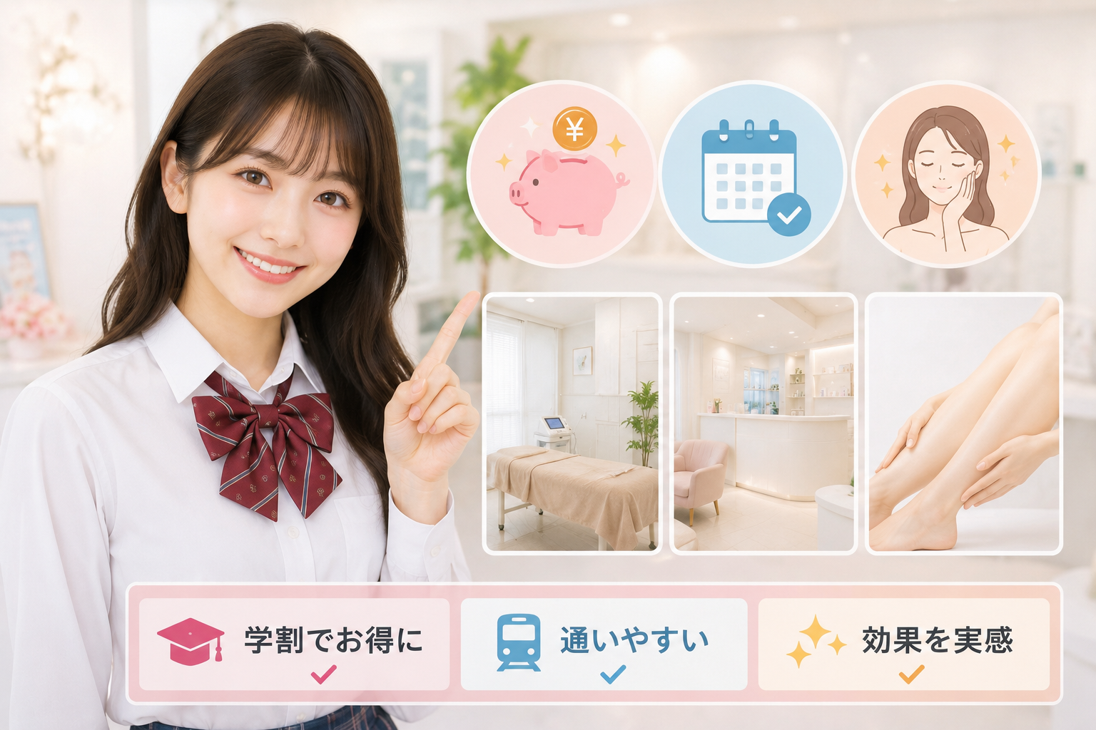 学生におすすめの脱毛サロンランキング|学割・通いやすさ・料金で比較